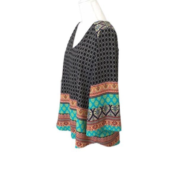 FIGUEROA & FLOWER BOHO  Top Southwestern Aztec - Picture 2 of 7